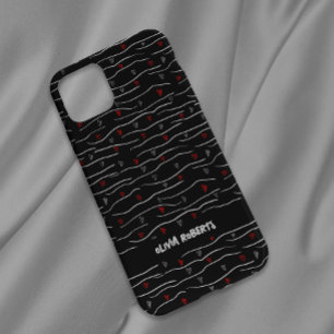 Funda Para iPhone 14 De Case-Mate Estiloso Patrón Personali de líneas de corazones d