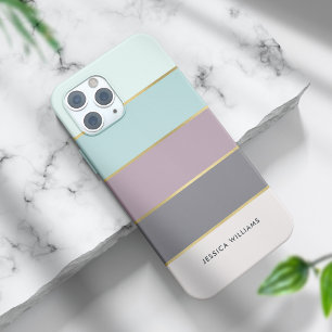 Funda Para iPhone 15 Mini Estiloso rayas modernas personalizadas