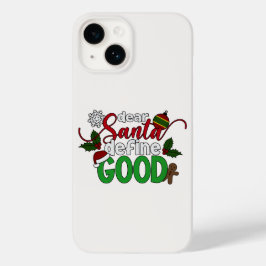 Funda Para iPhone 14 De Case-Mate Estimado Santa Define Buenos Navidades | Estuche d