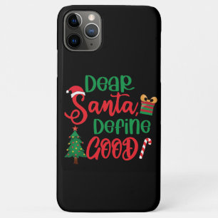 Funda Para iPhone 11 Pro Max Estimado Santa Define buenos Navidades graciosos