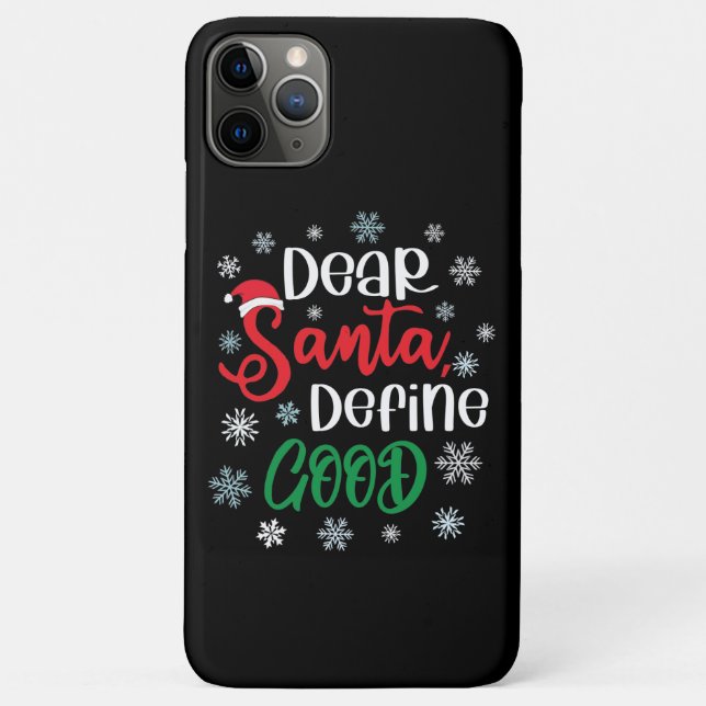 Funda De Case-Mate Para iPhone Estimado Santa Define buenos Navidades graciosos (Reverso)
