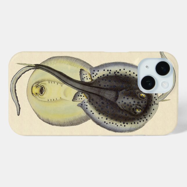 Funda De Case-Mate Para iPhone Estingrays vitícolas, animales marinos oceánicos (Reverso (Horizontal) )