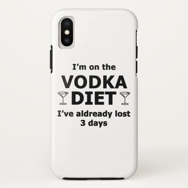 Funda De Case-Mate Para iPhone Estoy en la dieta de Vodka (Reverso)
