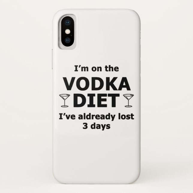 Funda De Case-Mate Para iPhone Estoy en la dieta de Vodka (Reverso)