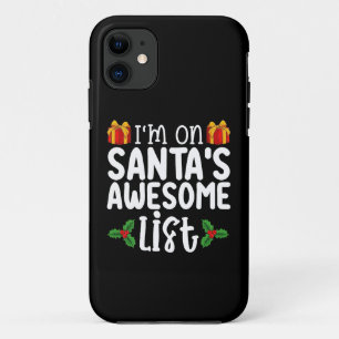Funda Para iPhone 11 Estoy en la lista impresionante de Santa Bueno Mal