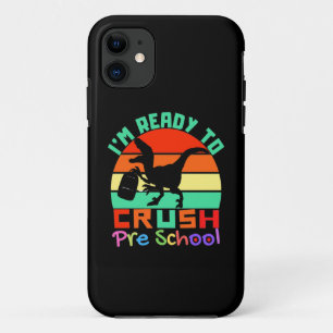 Funda Para iPhone 11 ESTOY LISTO PARA APlastar PREESCOLAR - DINOSAURIO 
