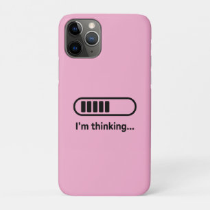 Funda Para iPhone 11 Pro Estoy Pensando... Barra de Progreso de Carga Rosa