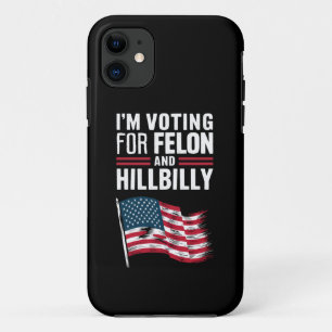 Funda Para iPhone 11 Estoy votando por el delincuente y el paleto 2024 