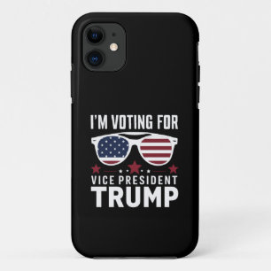 Funda Para iPhone 11 Estoy votando por el vicepresidente Trump Elección