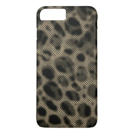 Funda Para iPhone 8 Plus/7 Plus Estrechas rayas beige y extraños círculos oscuros