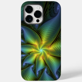 Funda Para iPhone 14 Pro Max De Case-Mate Estrella abstracta, brillante arte azul verde dora
