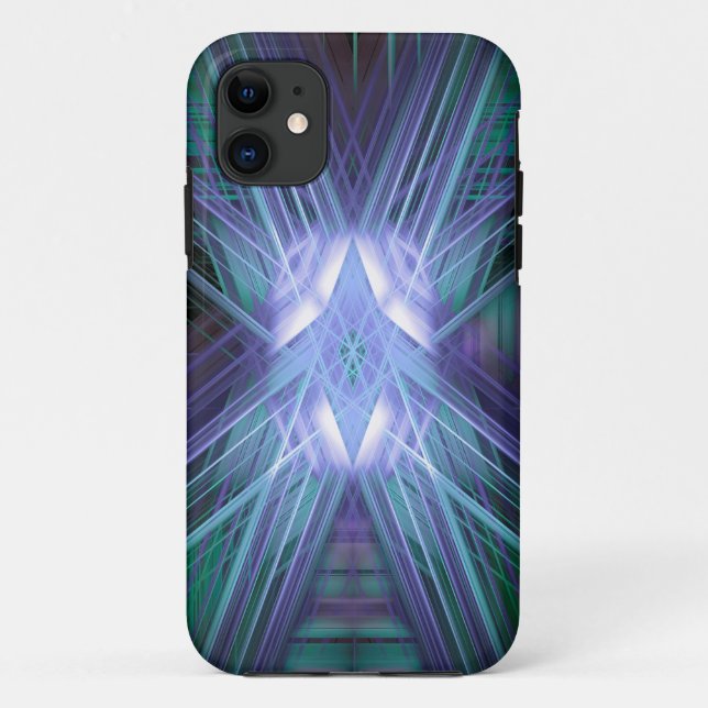 Funda De Case-Mate Para iPhone Estrella azul brillante (Reverso)
