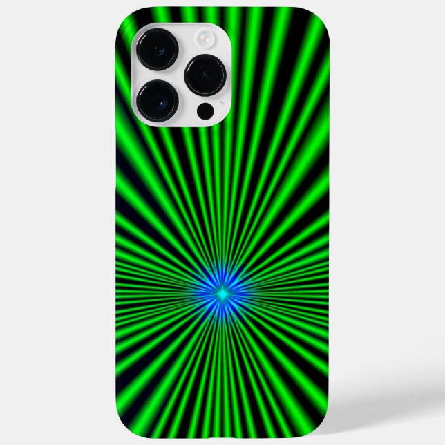 Funda De Case-Mate Para iPhone Estrella azul en luz verde (Reverso)
