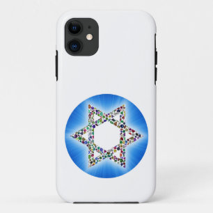 Funda Para iPhone 11 Estrella de David hecha con guijarros