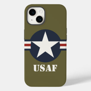 Funda Para iPhone 14 De Case-Mate Estrella de insignia USAAF azul blanco rojo vintag