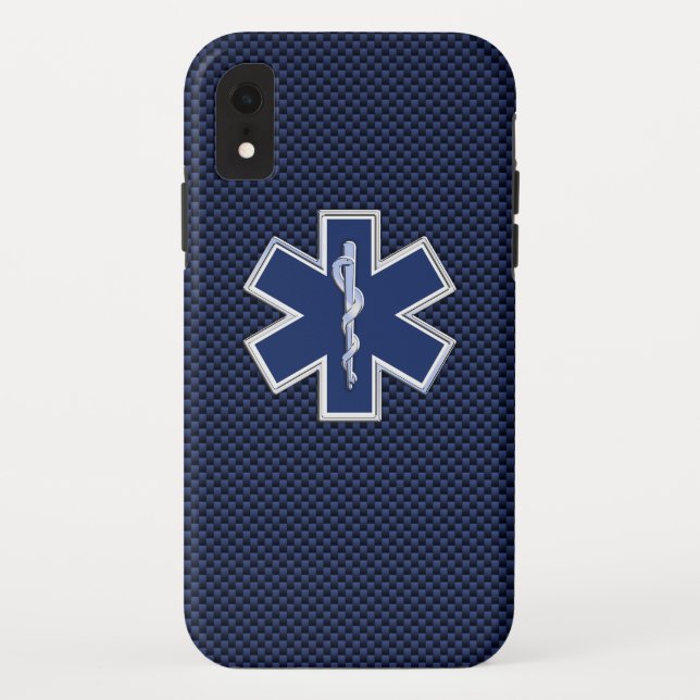 Funda De Case-Mate Para iPhone Estrella de la vida Emergencia paramédica Estilo d (Reverso)
