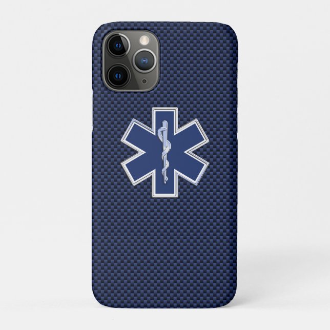 Funda De Case-Mate Para iPhone Estrella de la vida Emergencia paramédica Estilo d (Reverso)