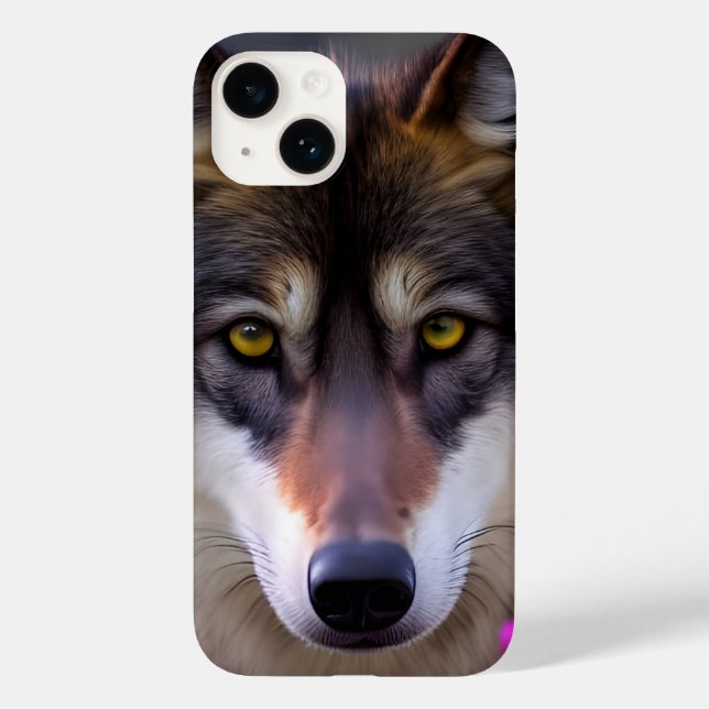 Funda De Case-Mate Para iPhone Estrella de lobo joven (Reverso )