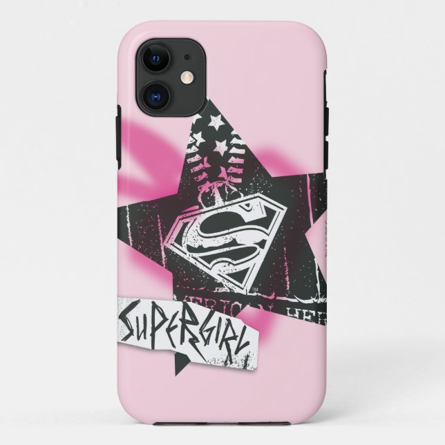 Funda De Case-Mate Para iPhone Estrella de pintura rosa para rociadores superchic (Reverso)