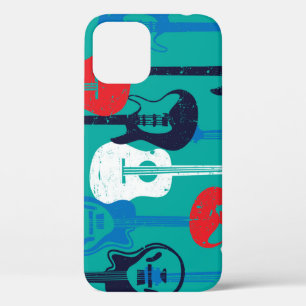 Funda Para iPhone 12 Estrella de rock: Patrón de guitarra grunge