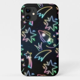 Funda Para iPhone 11 estrella del cohete neón
