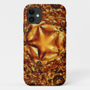 Funda Para iPhone 11 Estrella elegante de Navidades de cobre de Moda