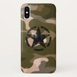 Funda Para iPhone X Estrella en estilo Burlap