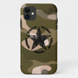 Funda Para iPhone 11 Estrella en estilo Burlap