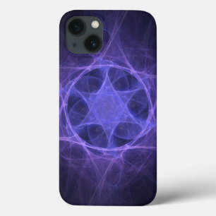 Funda Para iPhone 13 Estrella Fractal Púrpura De David