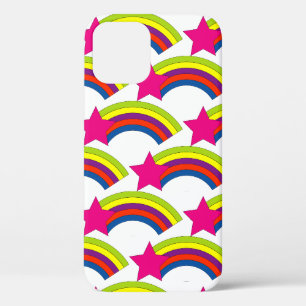 Funda Para iPhone 12 Estrella fugaz rosa patrón colorido bonito