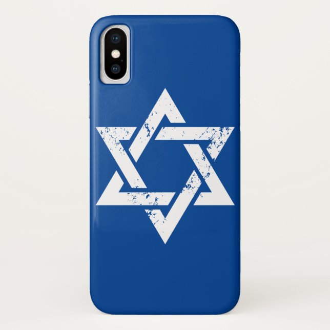 Funda De Case-Mate Para iPhone Estrella judía blanca de Israel del símbolo del (Reverso)
