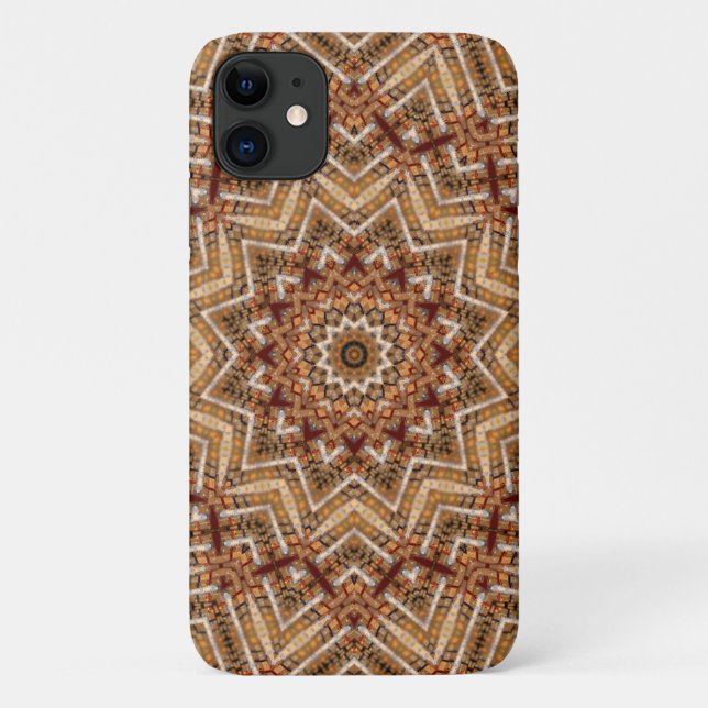Funda De Case-Mate Para iPhone Estrella Marrón Claro Caleidoscopio (Reverso)