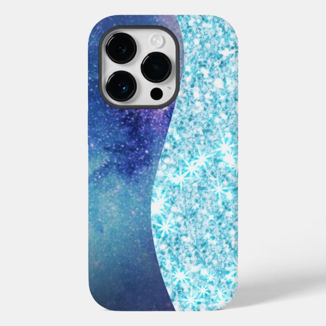 Funda De Case-Mate Para iPhone Estrella purpurina de galaxia con gradiente modern (Reverso )