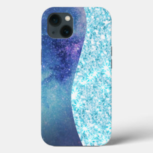 Funda Para iPhone 13 Estrella purpurina de galaxia con gradiente modern