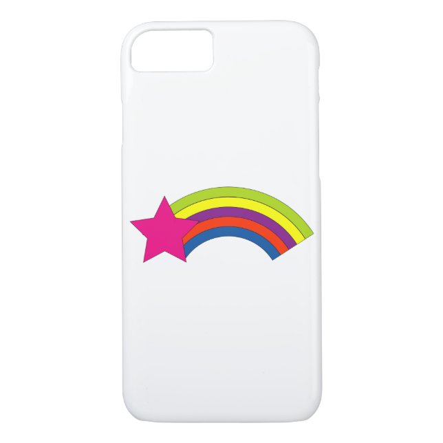Funda De Case-Mate Para iPhone Estrella y arcoiris (Reverso)