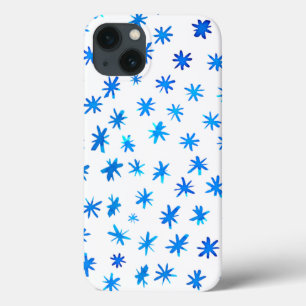 Funda Para iPhone 13 Estrellas acuarelas - azul