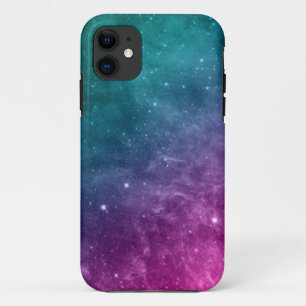 Funda Para iPhone 11 Estrellas azules rosadas verde azuladas de la
