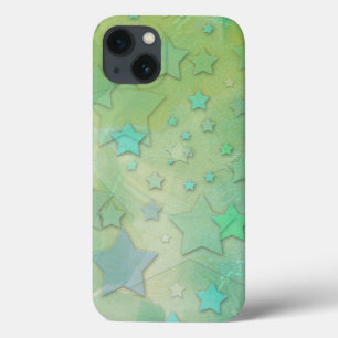 Funda Para iPhone 13 Estrellas de Acuamarina Arte Moderno Celestial
