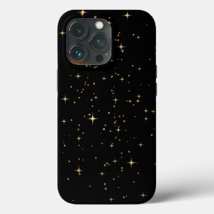 Funda Para iPhone 13 Pro Estrellas de espuma de oro y negro