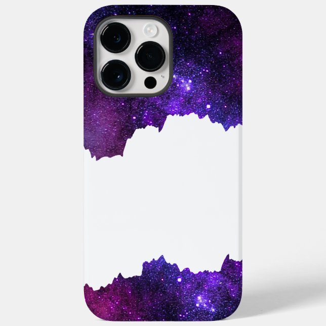 Funda De Case-Mate Para iPhone Estrellas de galaxia púrpura (Reverso )