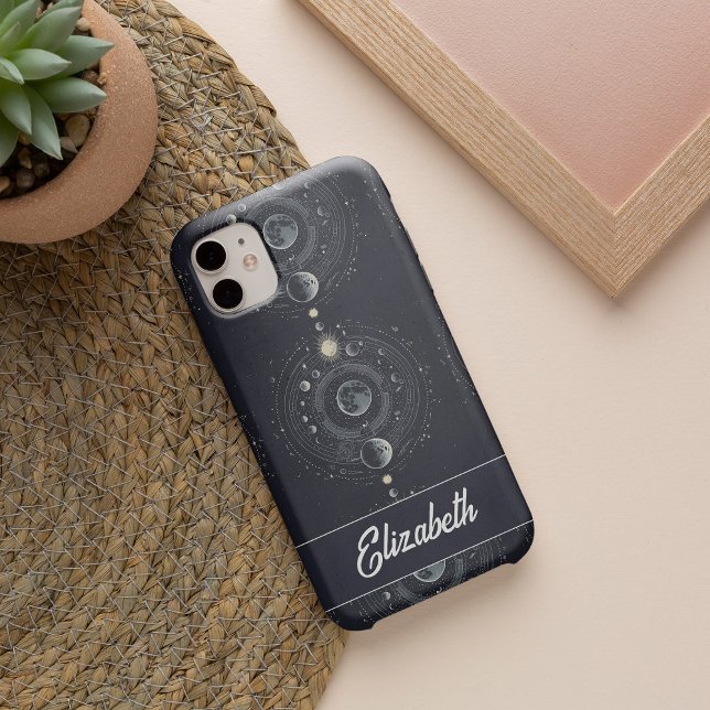 Funda De Case-Mate Para iPhone Estrellas de galaxia Sun Moon Celestial Personaliz (Subido por el creador)