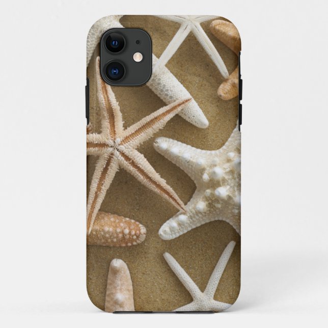 Funda De Case-Mate Para iPhone Estrellas de mar en la arena (Reverso)