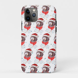 Funda Para iPhone 11 Pro Estrellas de Navidad de la raza de perro Newfypoo