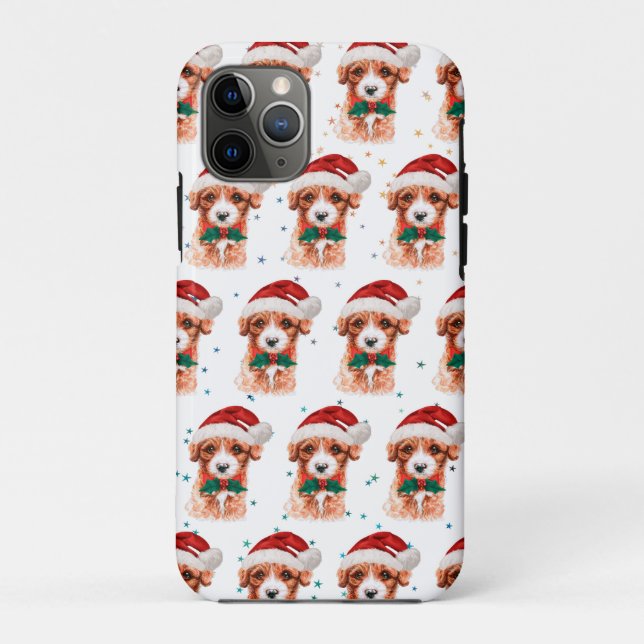 Funda De Case-Mate Para iPhone Estrellas de Navidades de raza de perro Cavoodle (Reverso)