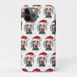 Funda Para iPhone 11 Pro Estrellas de Navidades de raza de perro de Weimara