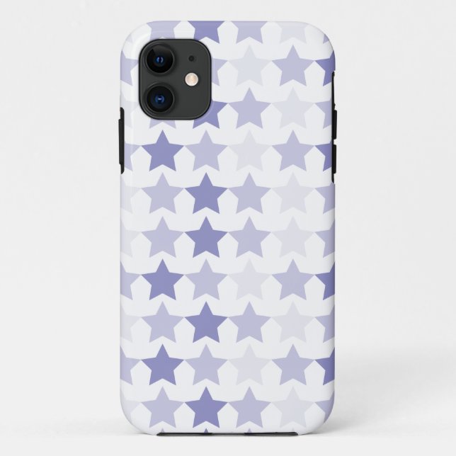 Funda De Case-Mate Para iPhone Estrellas de Ombre Azul Patriótico (Reverso)