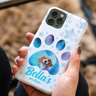 Funda Para iPhone 11 Pro Estrellas de Purpurinas azules de Personalizado de