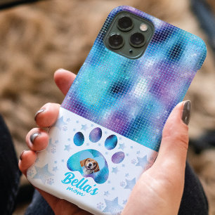 Funda Para iPhone 11 Pro Estrellas de Purpurinas azules de Personalizado de