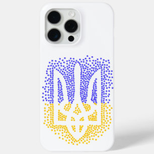 Funda Para iPhone 15 Pro Max Estrellas de tridente de heraldry de Ucrania