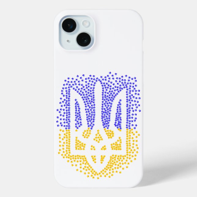 Funda De Case-Mate Para iPhone Estrellas de tridente de heraldry de Ucrania (Reverso )